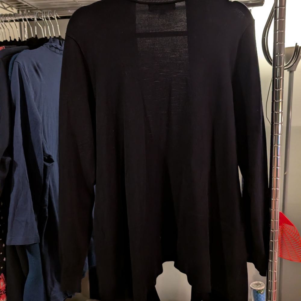 89th & Madison Midnight Blue Long Sleeve Open Front Cardigan Size 2X - Picture 10 of 10